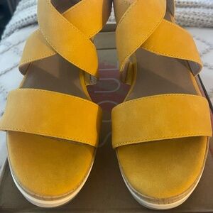 Soul Naturalizer Mustard Yellow Strappy Sandals